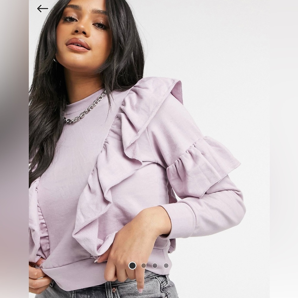 Women’s Influence detail frill sweater and slim leg sweat pant